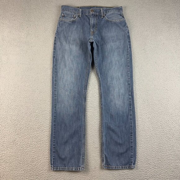 Levis 514 Jeans Size 32x32 Blue Straight Fit Slim Leg Classic Cotton Denim Pants - Picture 1 of 8